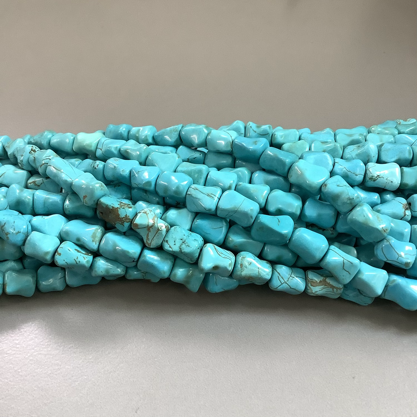 10mm Turquoise Bone Qty1 strand 23286