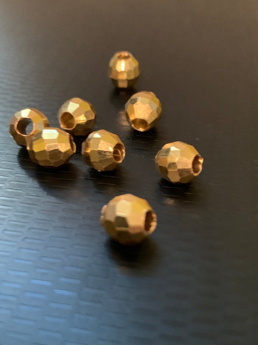 8mm double bicone wide hole spacer qty 8 / separador hueco ancho 17975