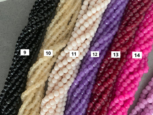 4mm Jade faceted strand qty 90 per strand  21566