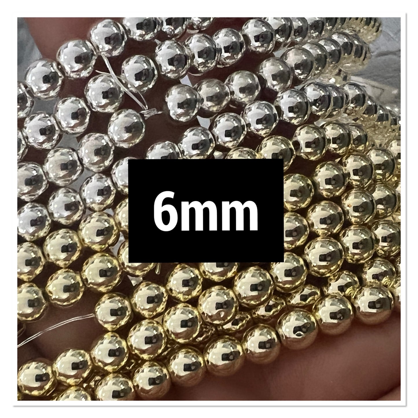 Hematite strand 3mm,4mm and 6mm