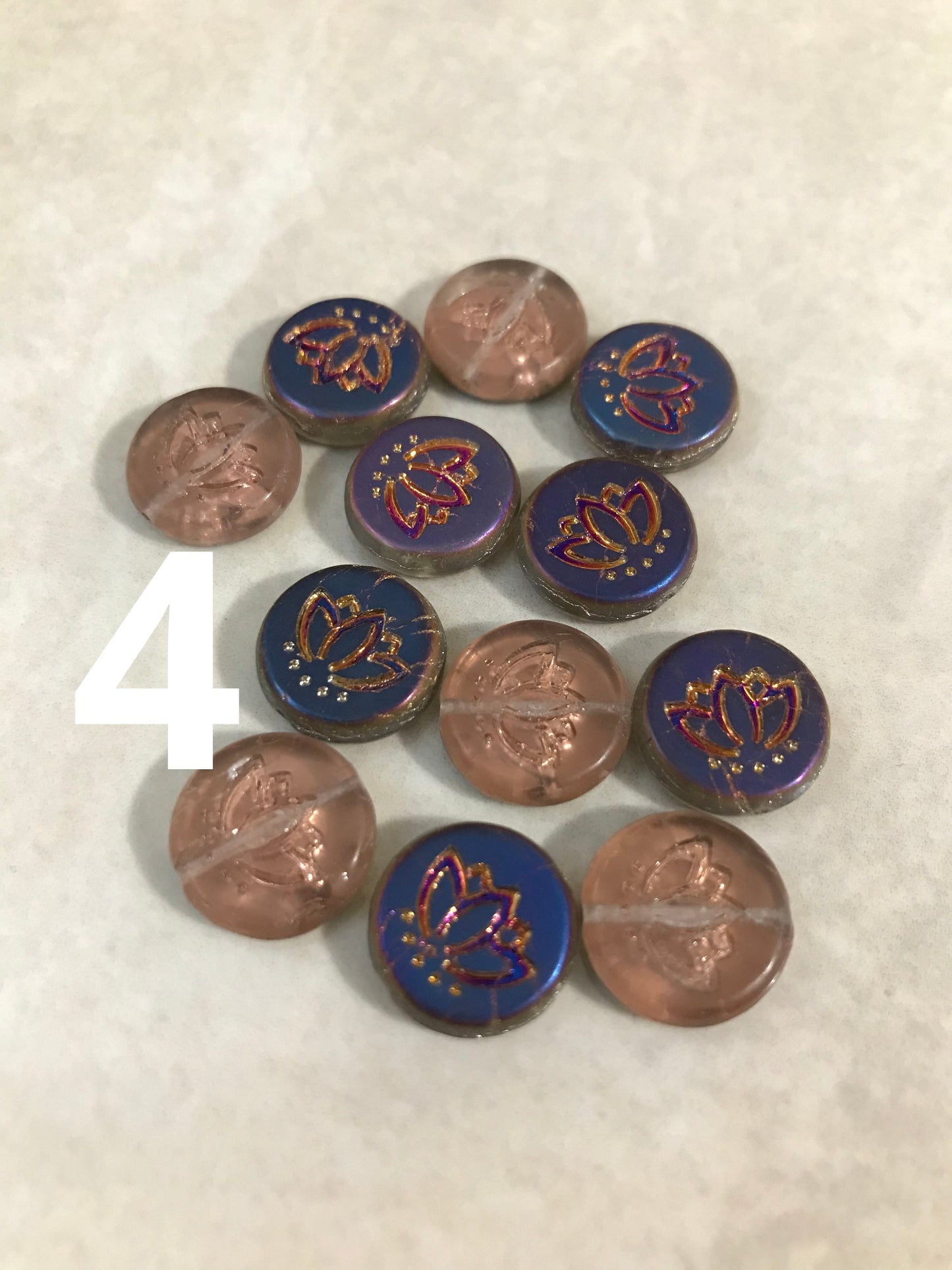 14mm Flor de Loto Czech Qty1- 23963