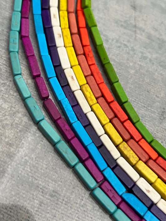 12mm Turquoise Cube Tube Strand  qty1- 25749