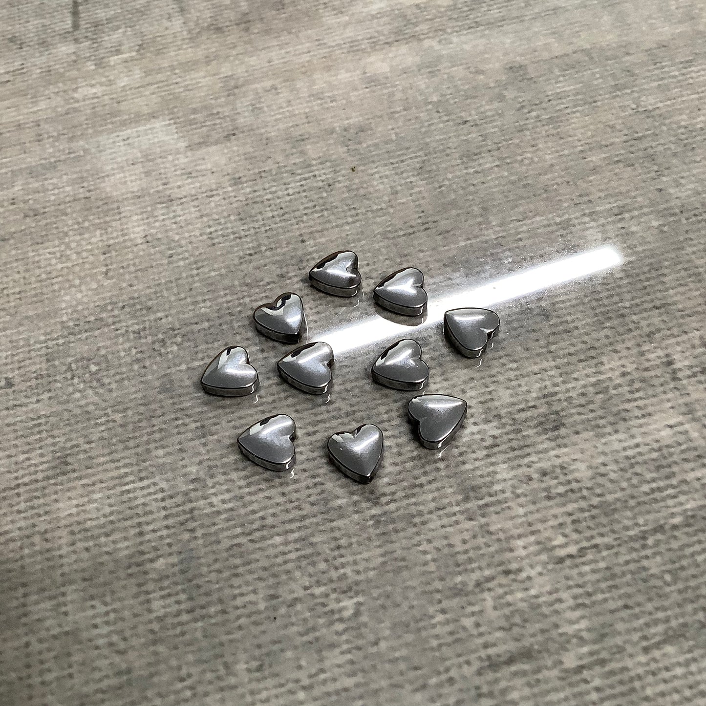 Hematite Heart Different Colors Qty10- 25432