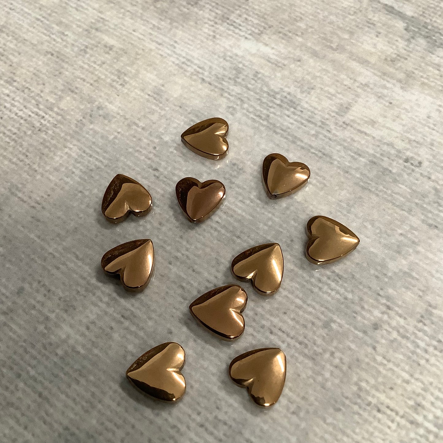 Hematite Heart Different Colors Qty10- 25432