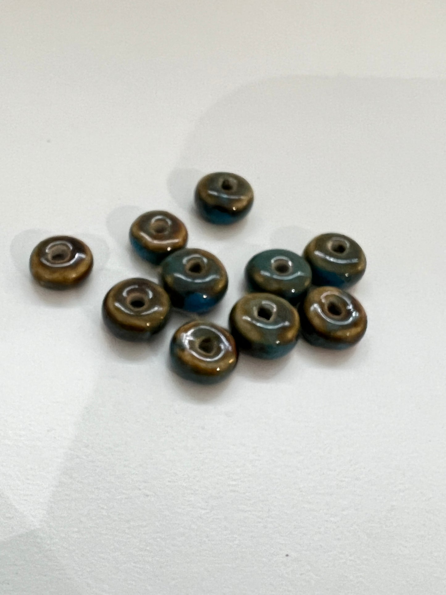 12mm Rondelle Ceramic Qty10 /25589