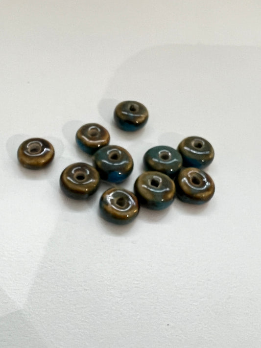 12mm Rondelle Ceramic Qty10 /25589