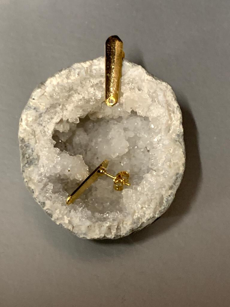 20mm long earring 1 post gold filled