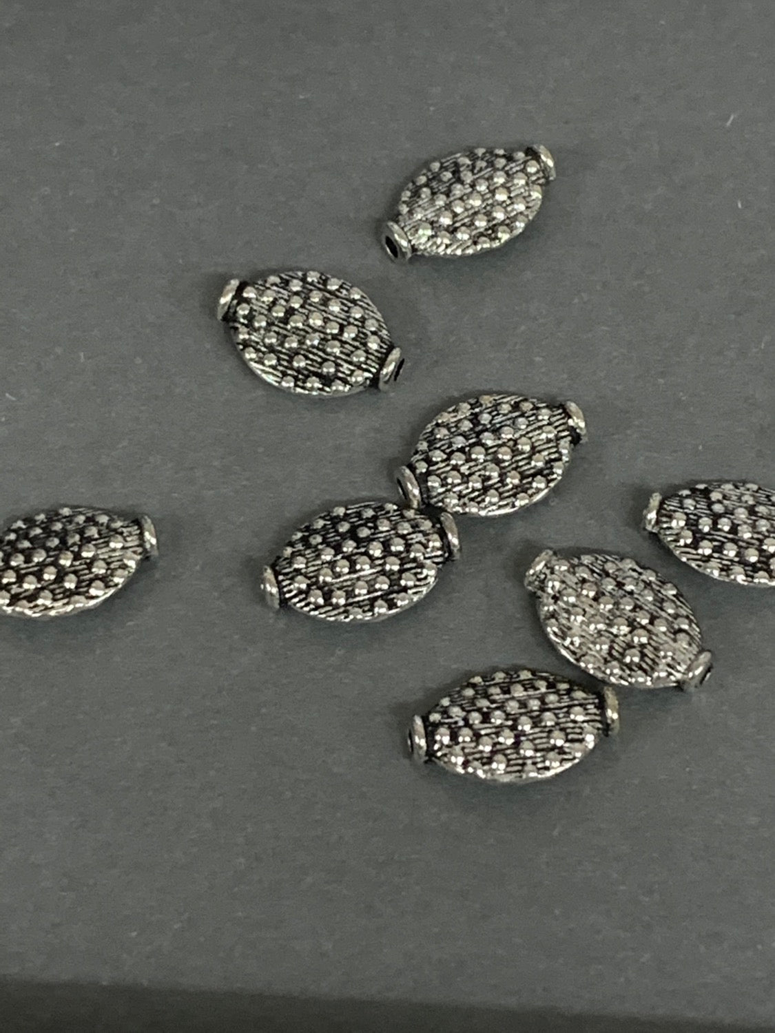 Oval with dots spacer Qty 8- 4099