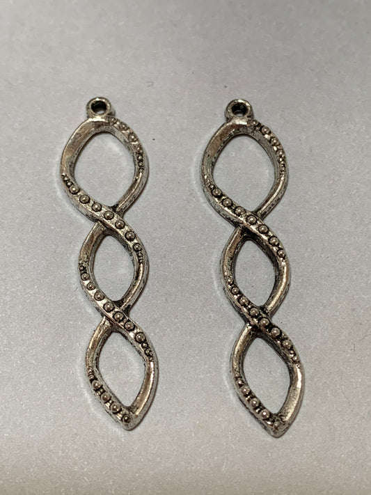 Elaborated Spiral Charm Qty 2 / Espiral