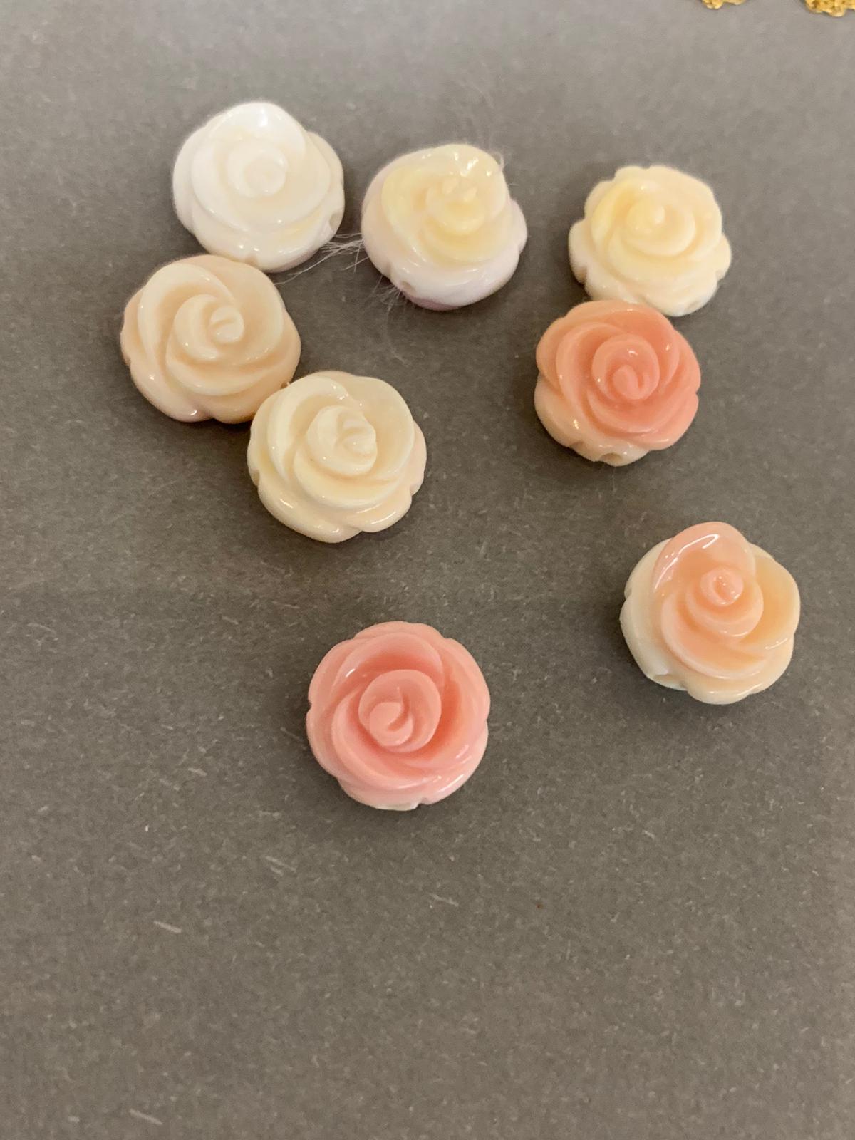 12mm Rose Peach-Coral Mother of Pearl / Rosa Madre Perla 20354