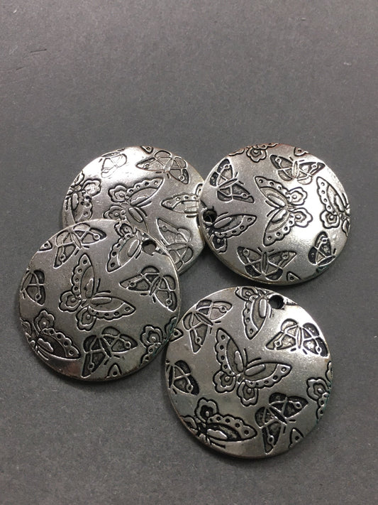 17x12mm  plaque Charm silver Qty 6