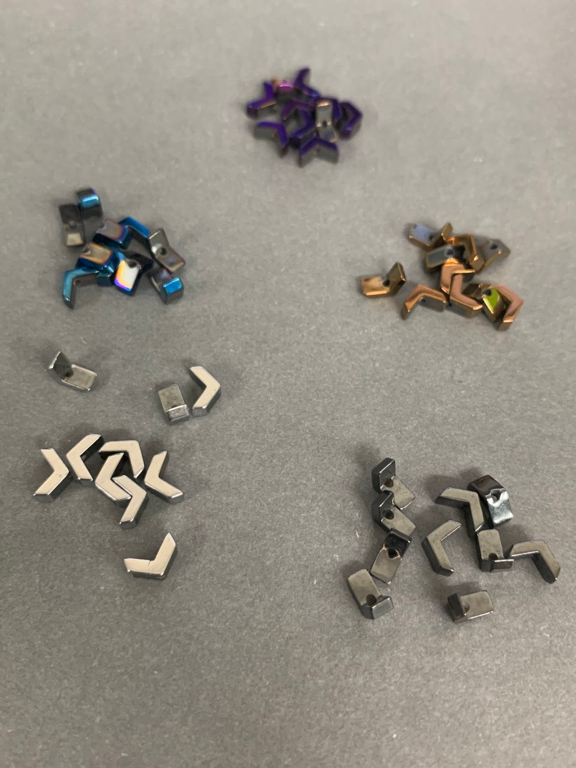 4mm hematite triangle spacer Qty 10