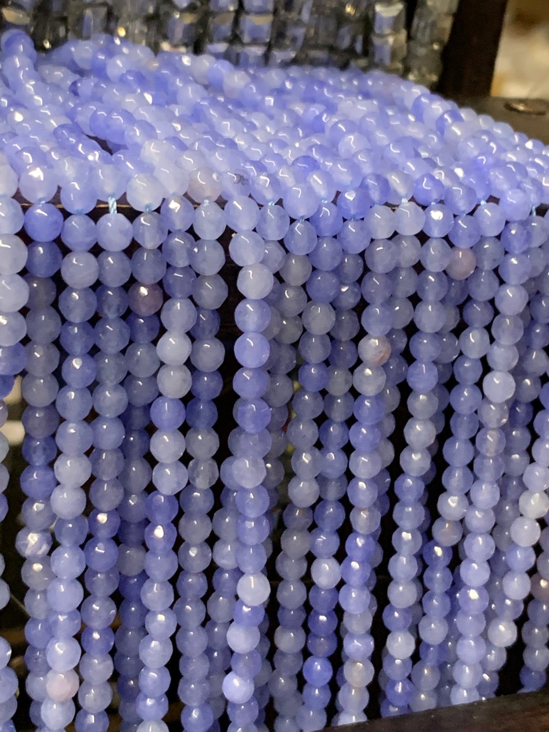 4mm Agate Strand Qty 90 piece aprox 20734