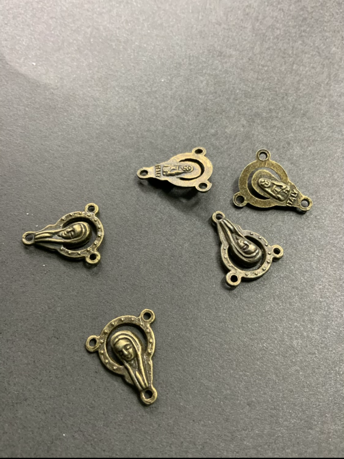 18mm Antique Rosary Center Qty 5