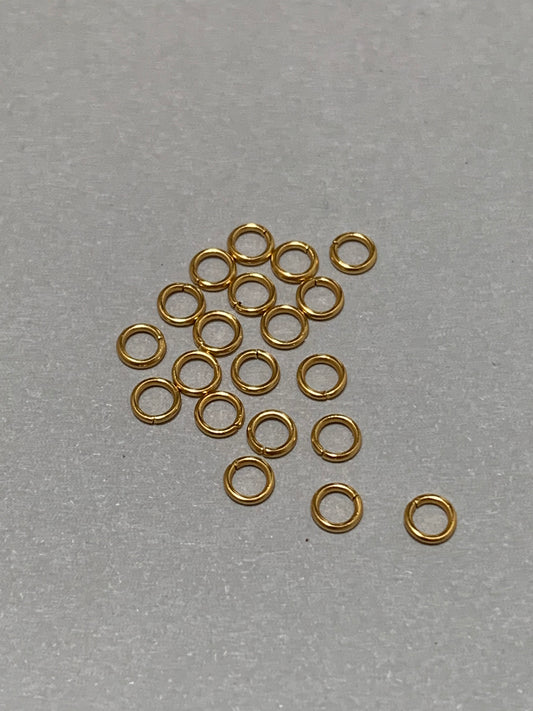 4mm Jumpring Gold Qty 20 /  Argollas