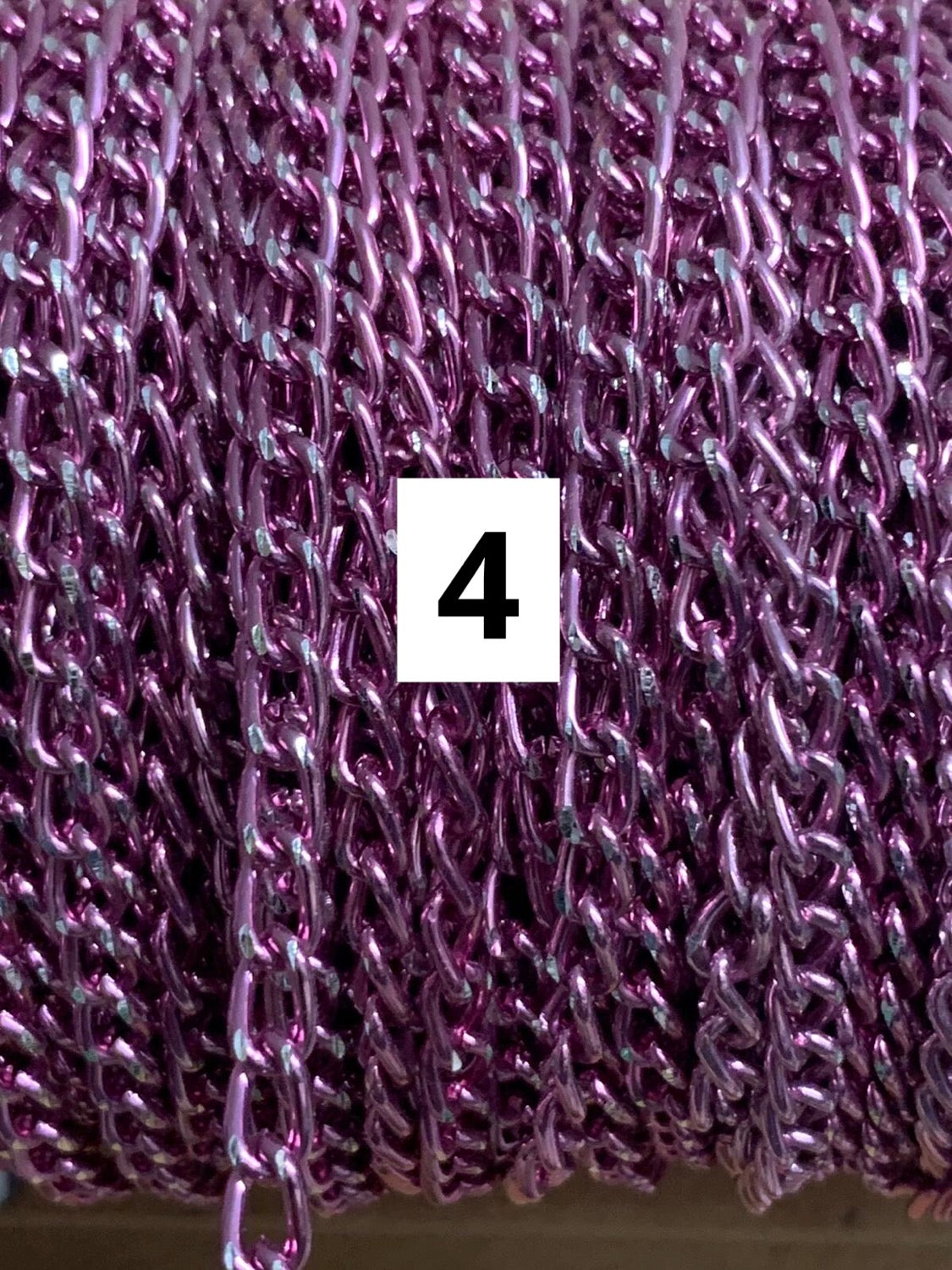 Different acolors Chain aluminum 1 yard 20022