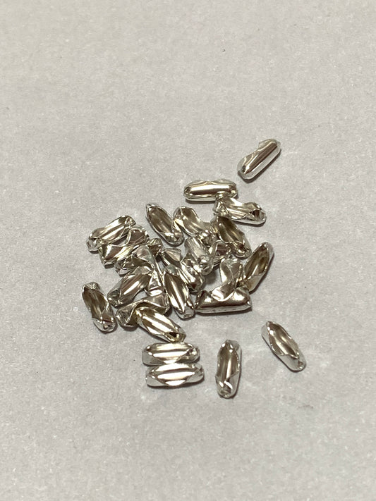 2mm Ball Chain Clasp Silver Qty 25 / Cierre