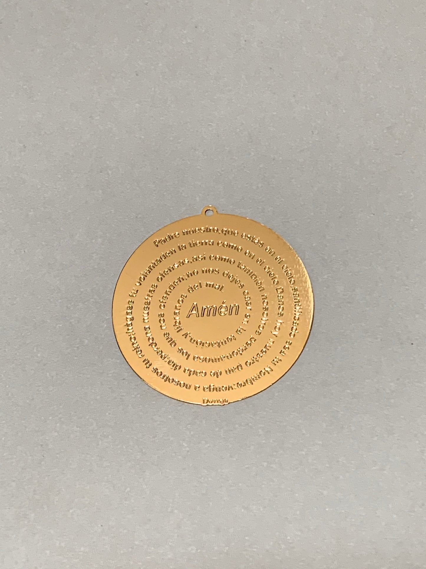 37mm Padre Nuestro Charm Gold