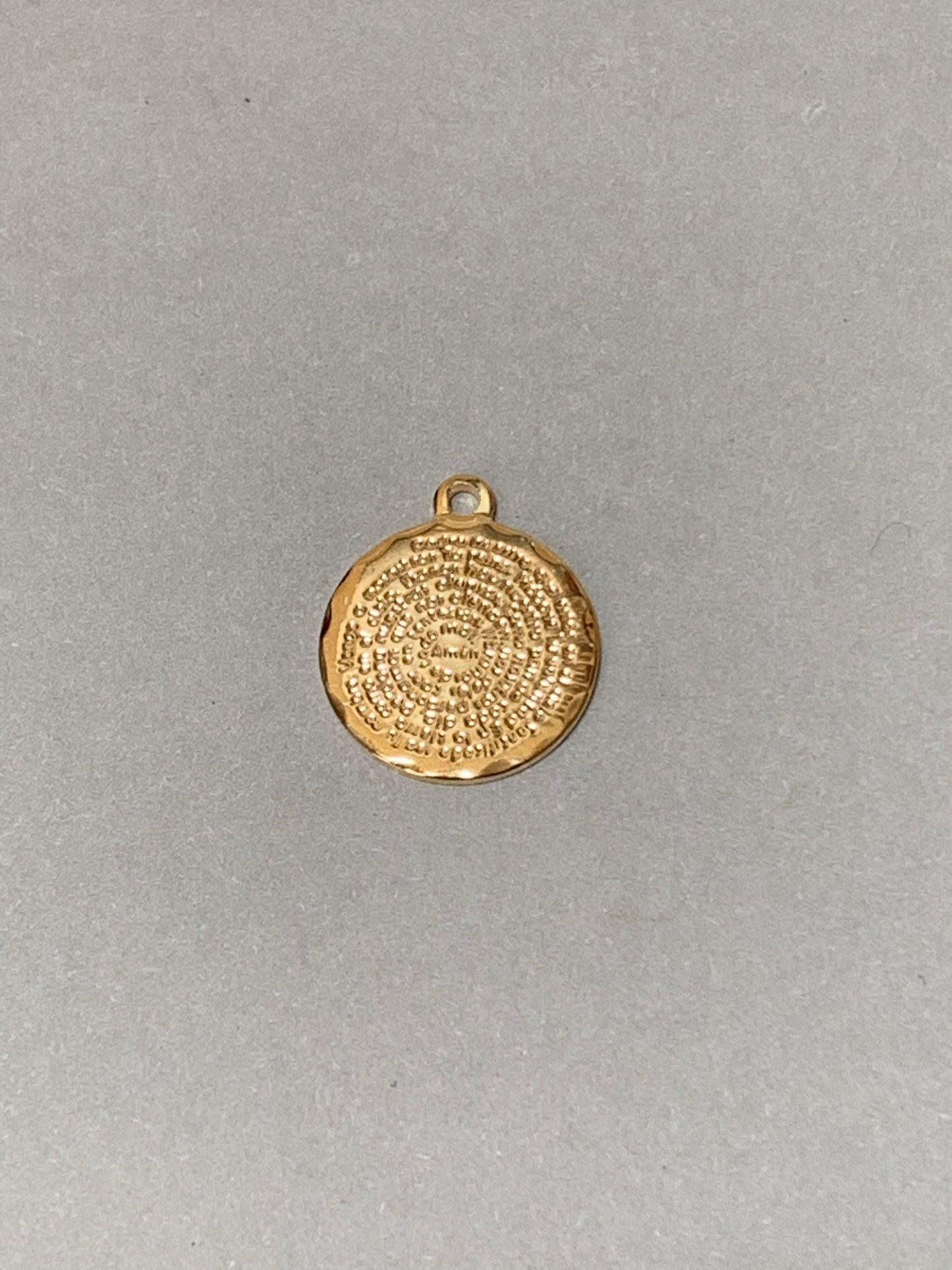 17mm Padre Nuestro Gold Charm 14117