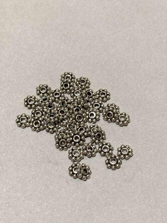 Daisy Spacer Dark Silver Qty 40