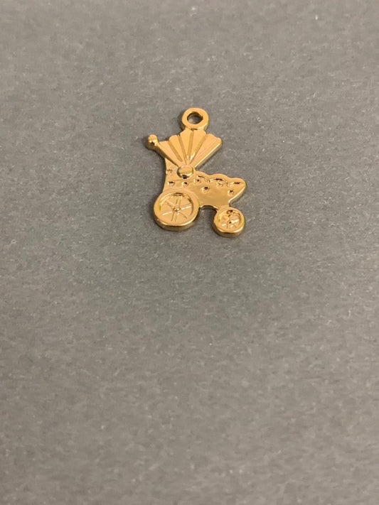 19mm Baby Stroller Charm Qty 1 / Coche de Bebé