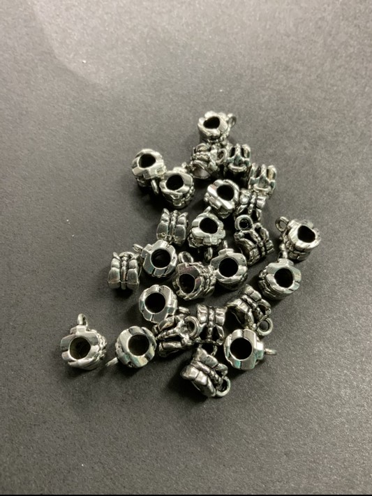 Bail Wide Hole Silver Qty 25