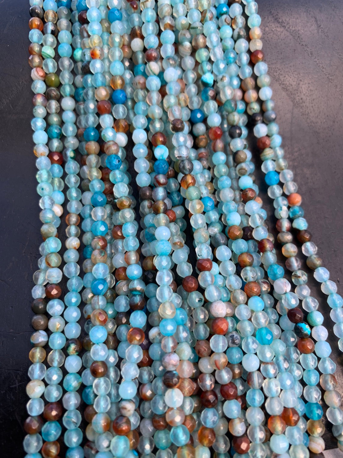 4mm Agate Strand Qty 90 piece aprox 20734