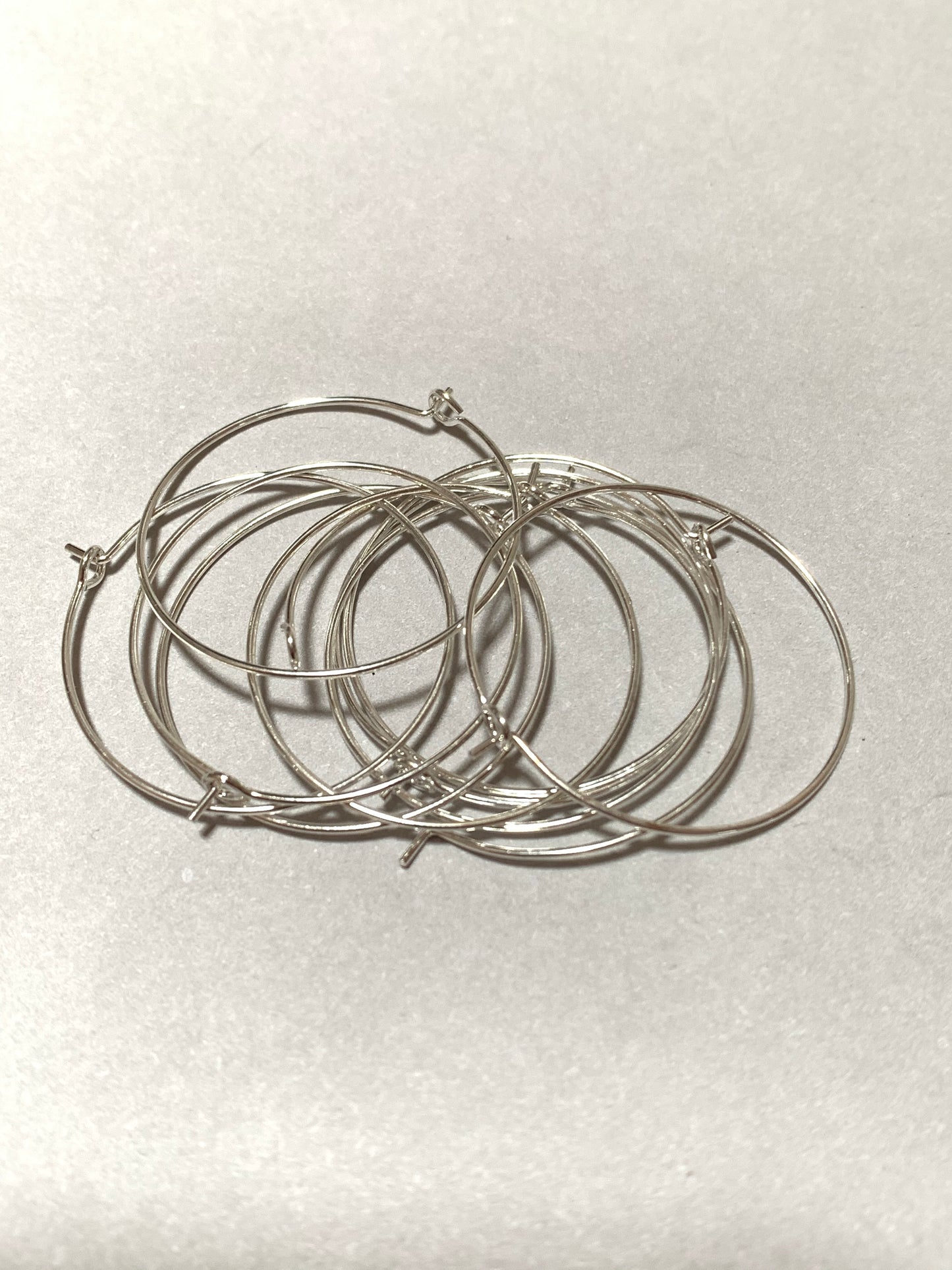 30mm Hoop Silver Qty 5 Pair