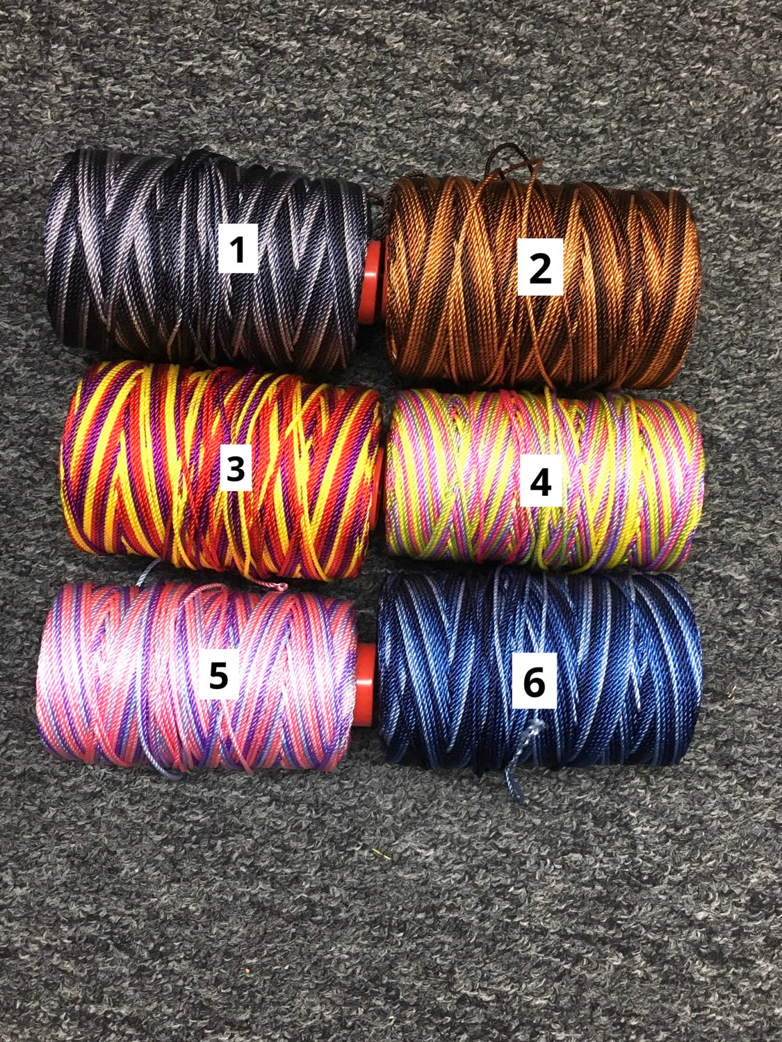2mm Nylon Cord two tones Color Qty 1 yard 4596