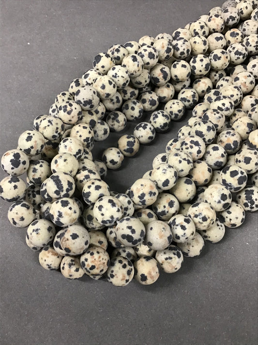 8mm Dalmatian Matte Jasper 10209