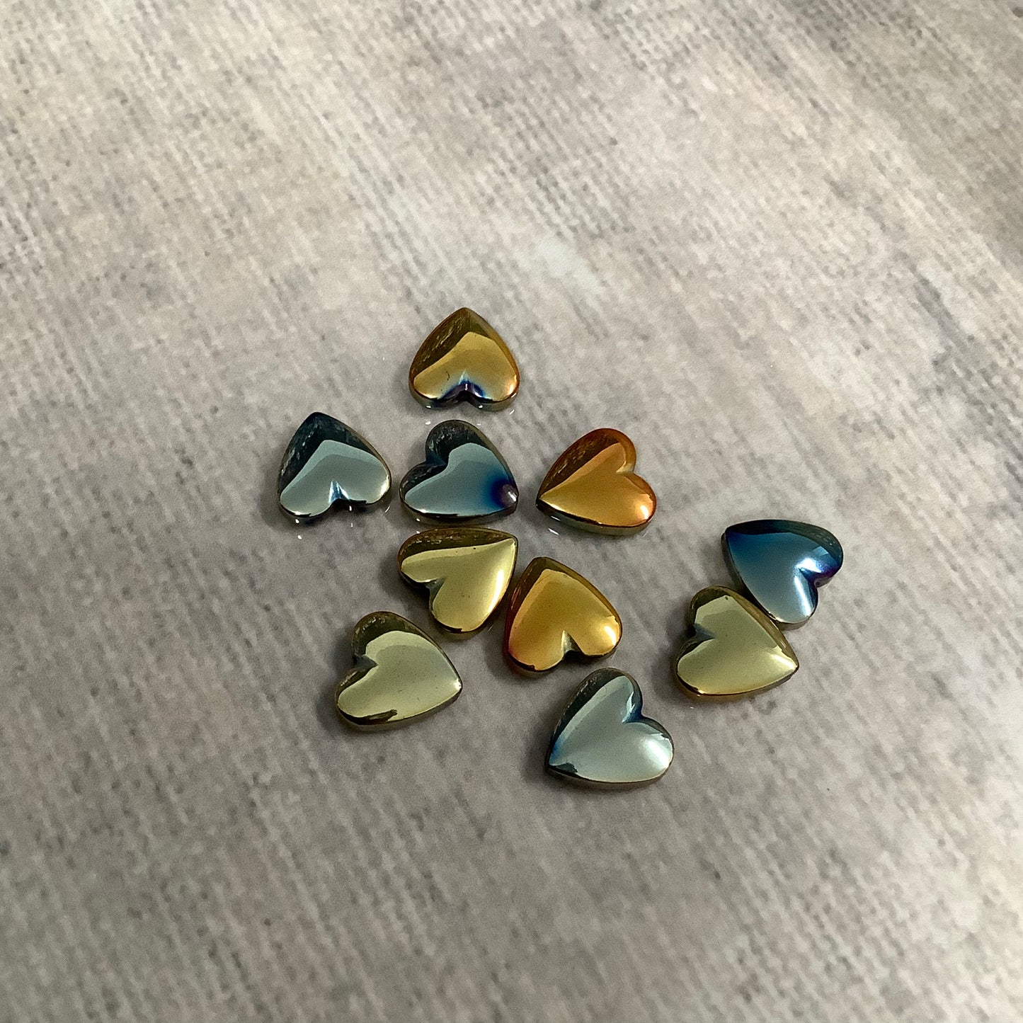 Hematite Heart Different Colors Qty10- 25432