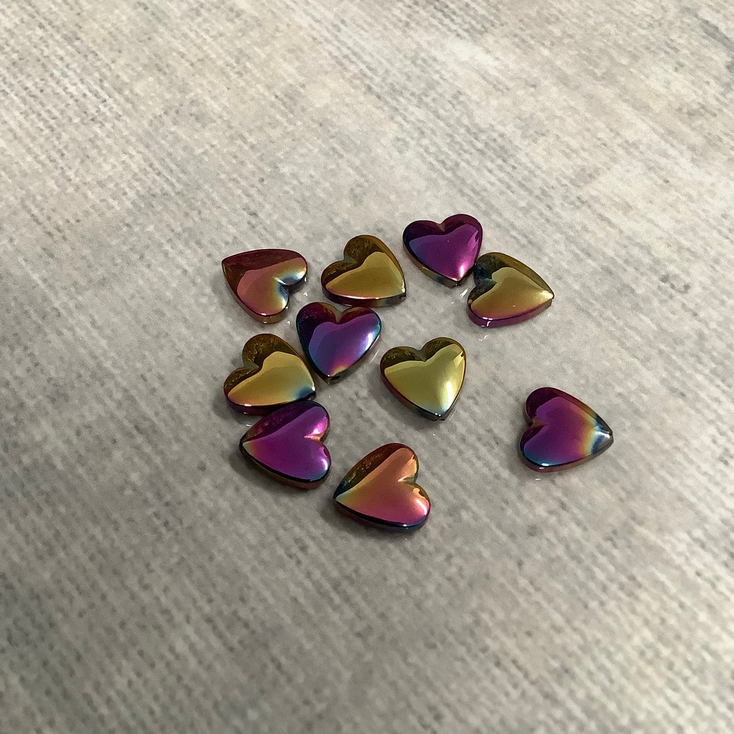 Hematite Heart Different Colors Qty10- 25432