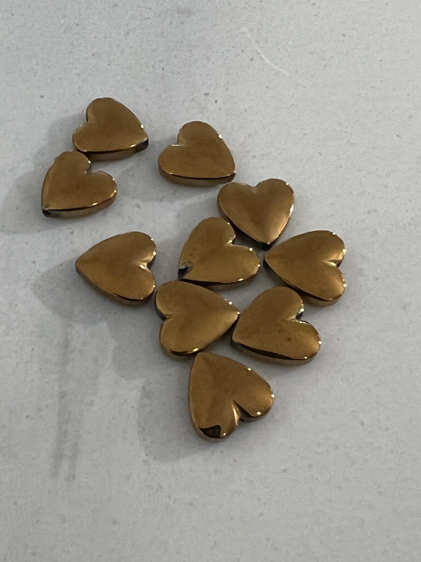 10mm hematite hearts /qty 10