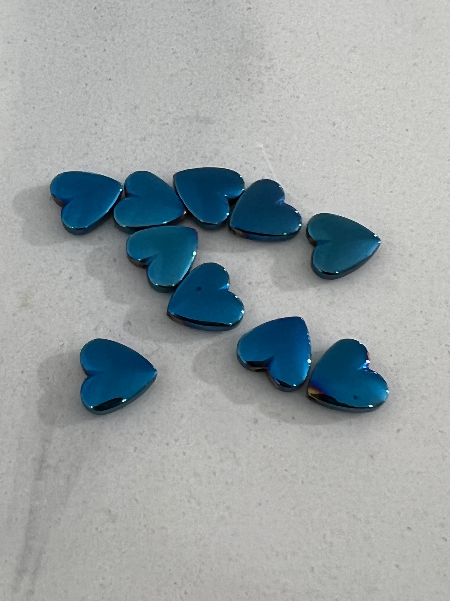 10mm hematite hearts /qty 10