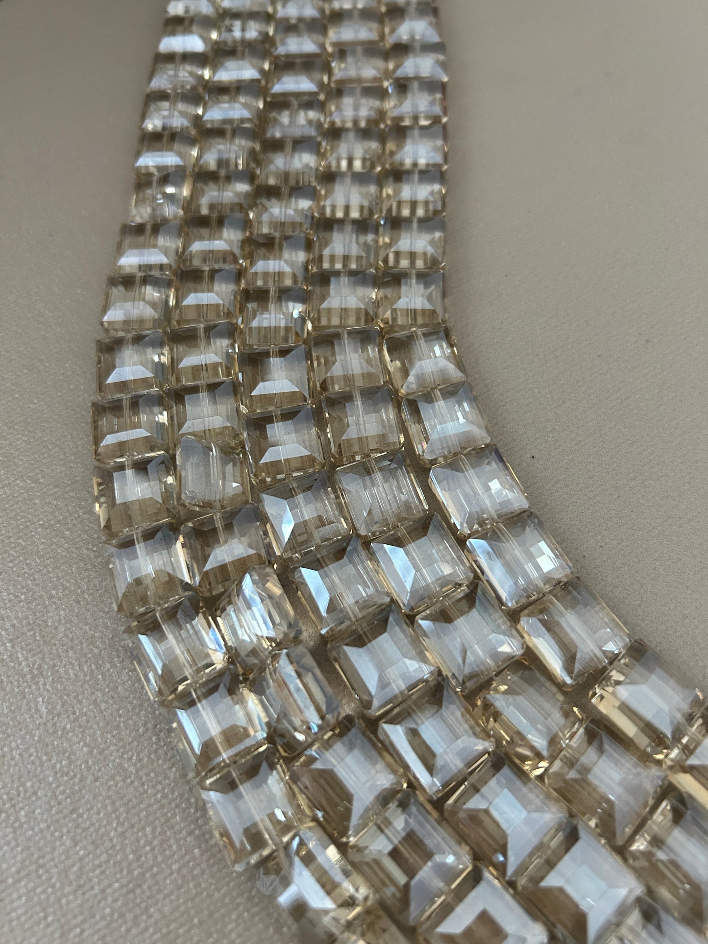 13mm Faceted Square Crystals (30194)
