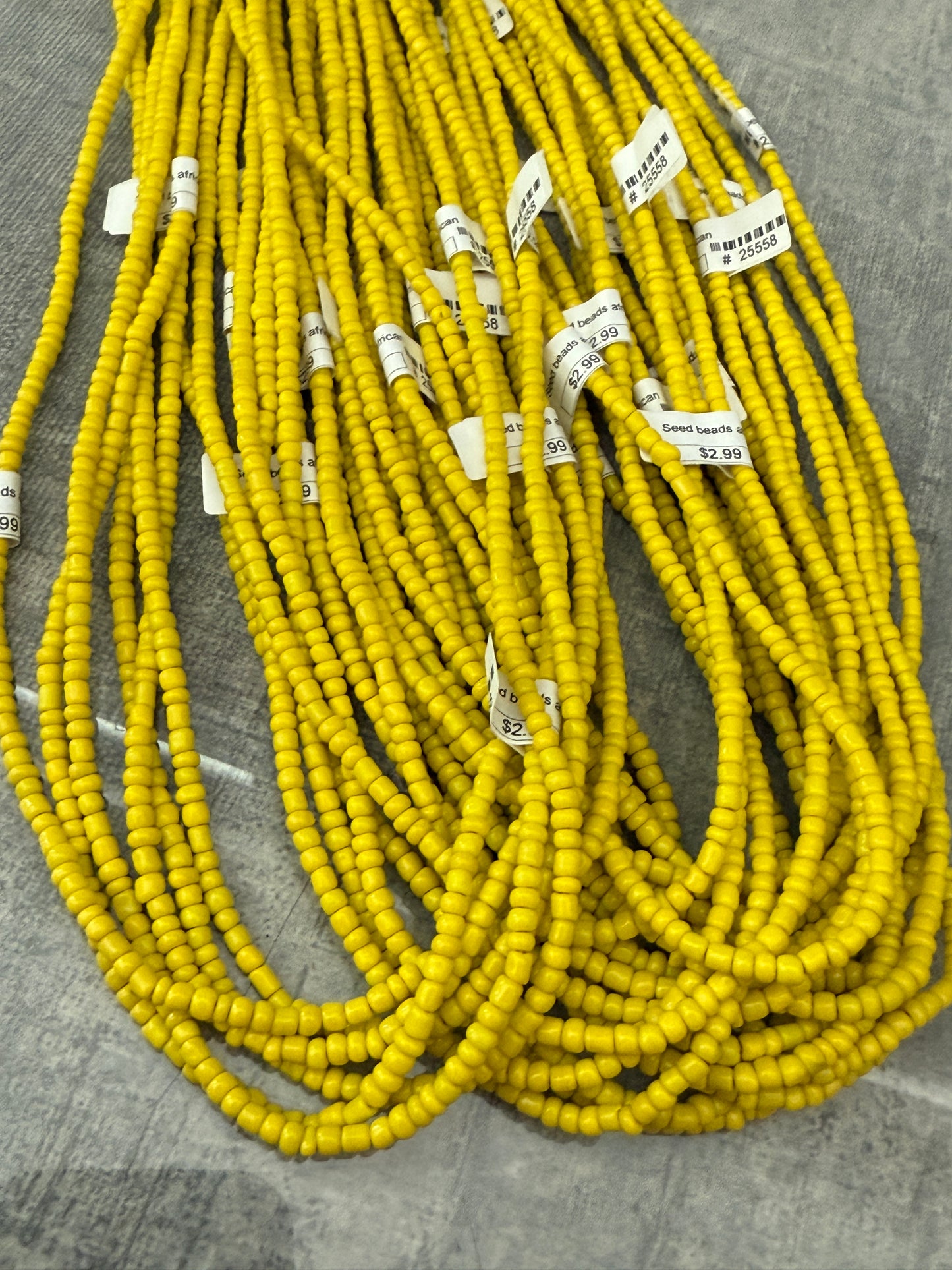 African seed bead strand