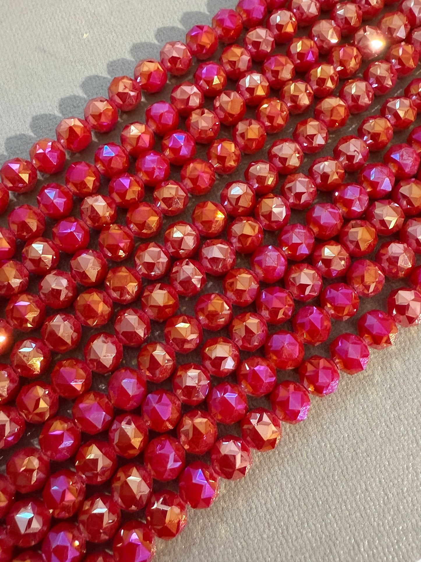 12mm/10mm Cristal Faceted Cristal Strand