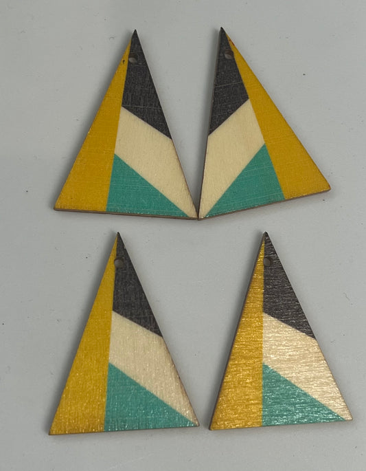 40mm Tría Wood Multicolor Qty 4 26119
