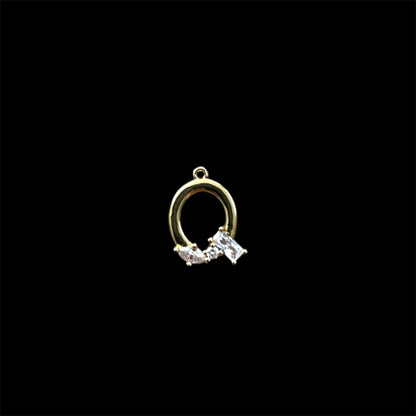 17mm Letters W/Zirconia Pave (25962)