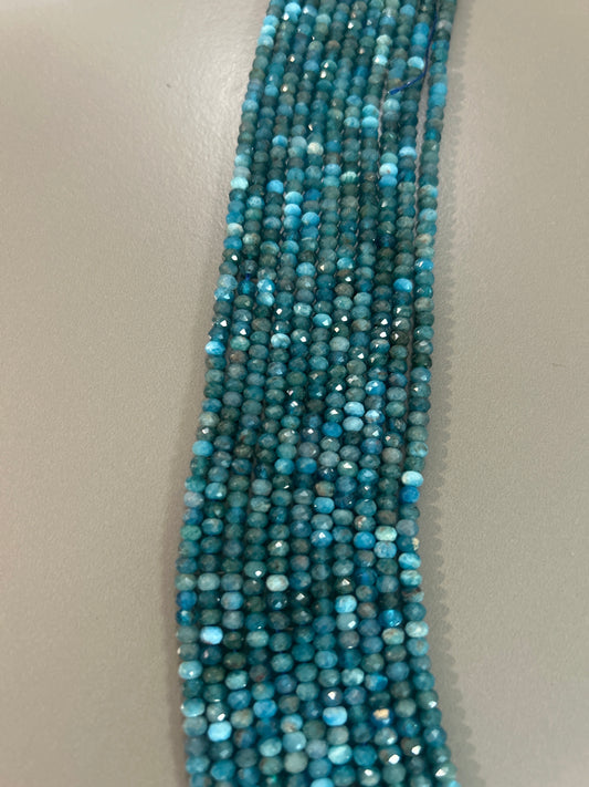 3*4 mm Blue Apatite Rondel (29982)