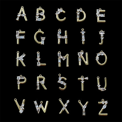 17mm Letters W/Zirconia Pave (25962)