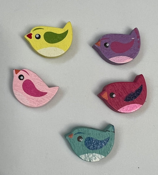 15mm Wood Bird Qty 5 25790