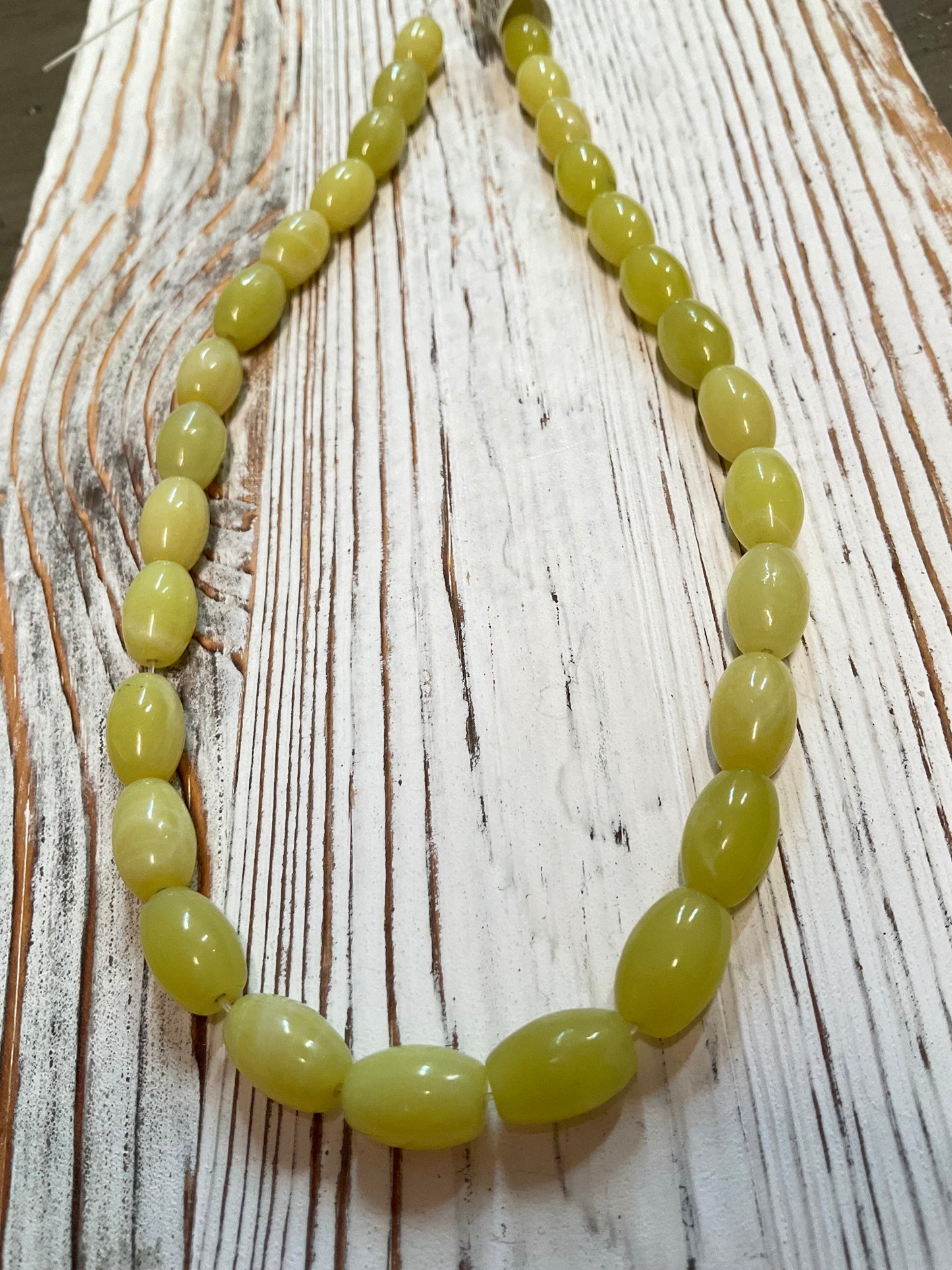 12mm Olive Tubular Jade (27342)