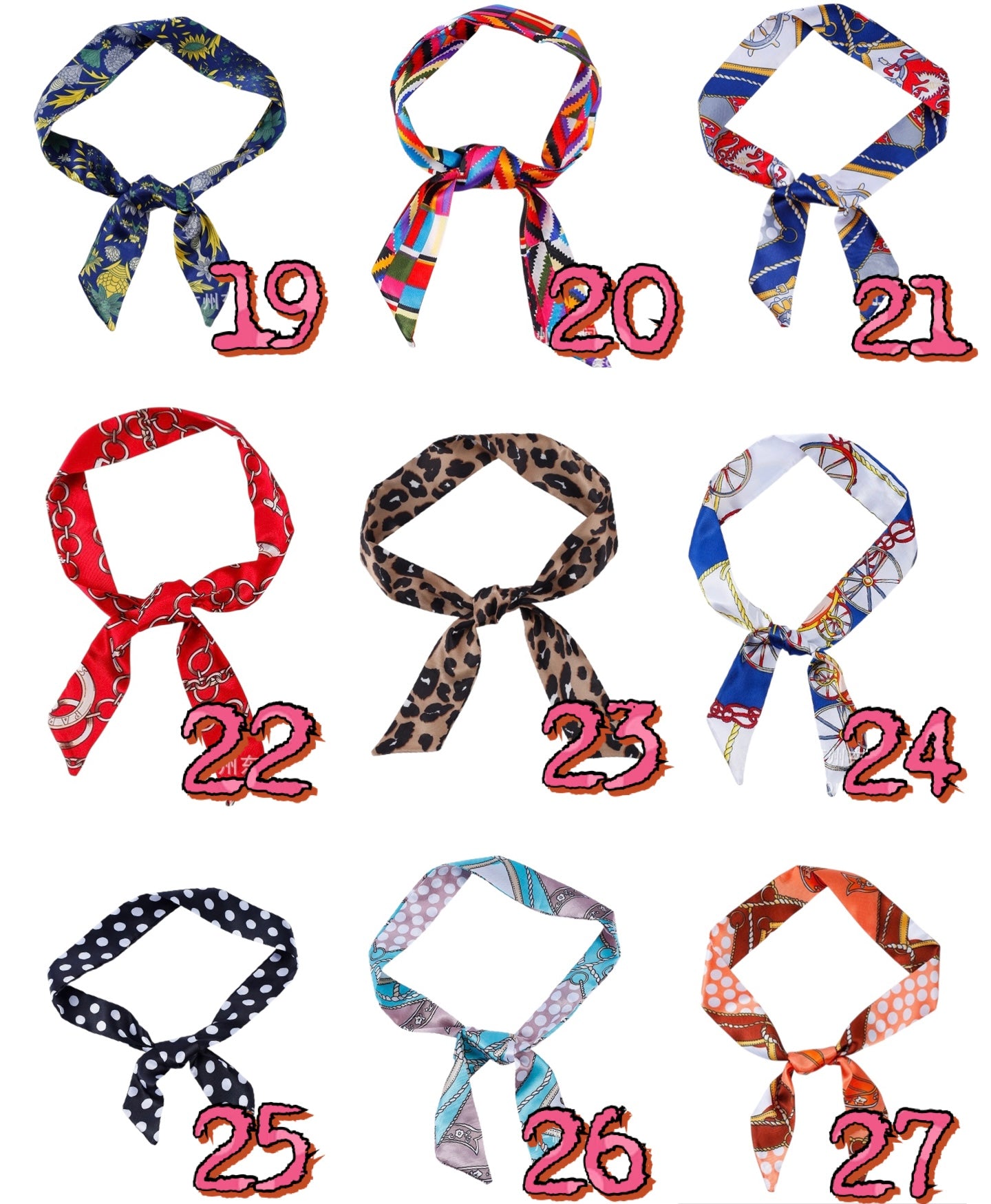 Approx. 34-36in Silk Bandana 29967