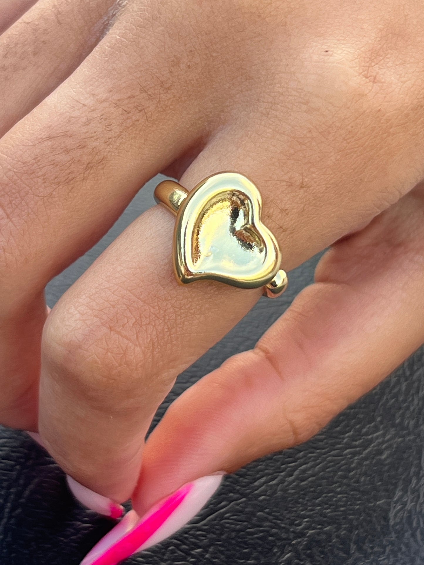 Ajustable Ring W/Heart #27073