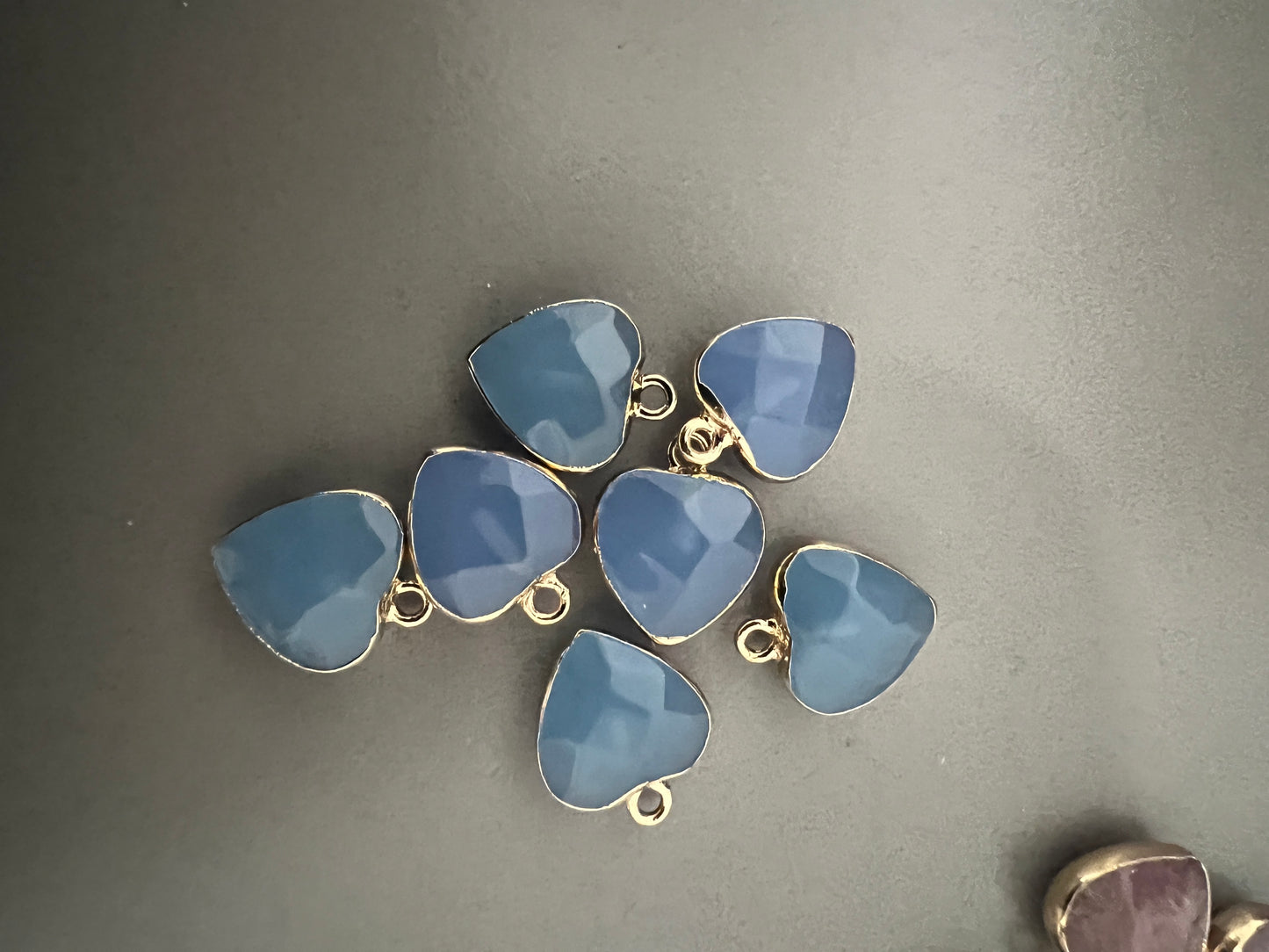 15mm gemstone heart