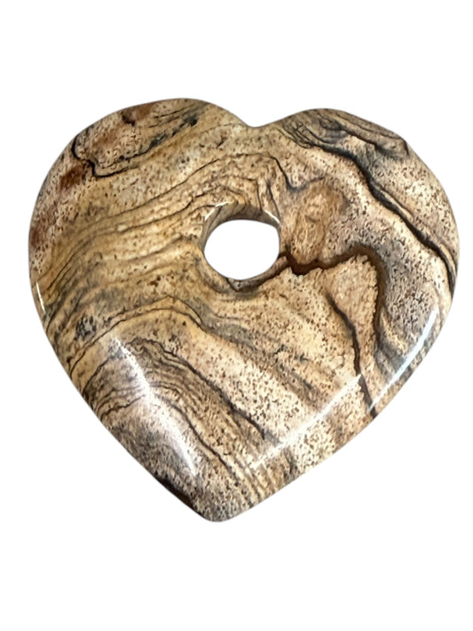 45mm Pitcher Jasper Heart Pendant