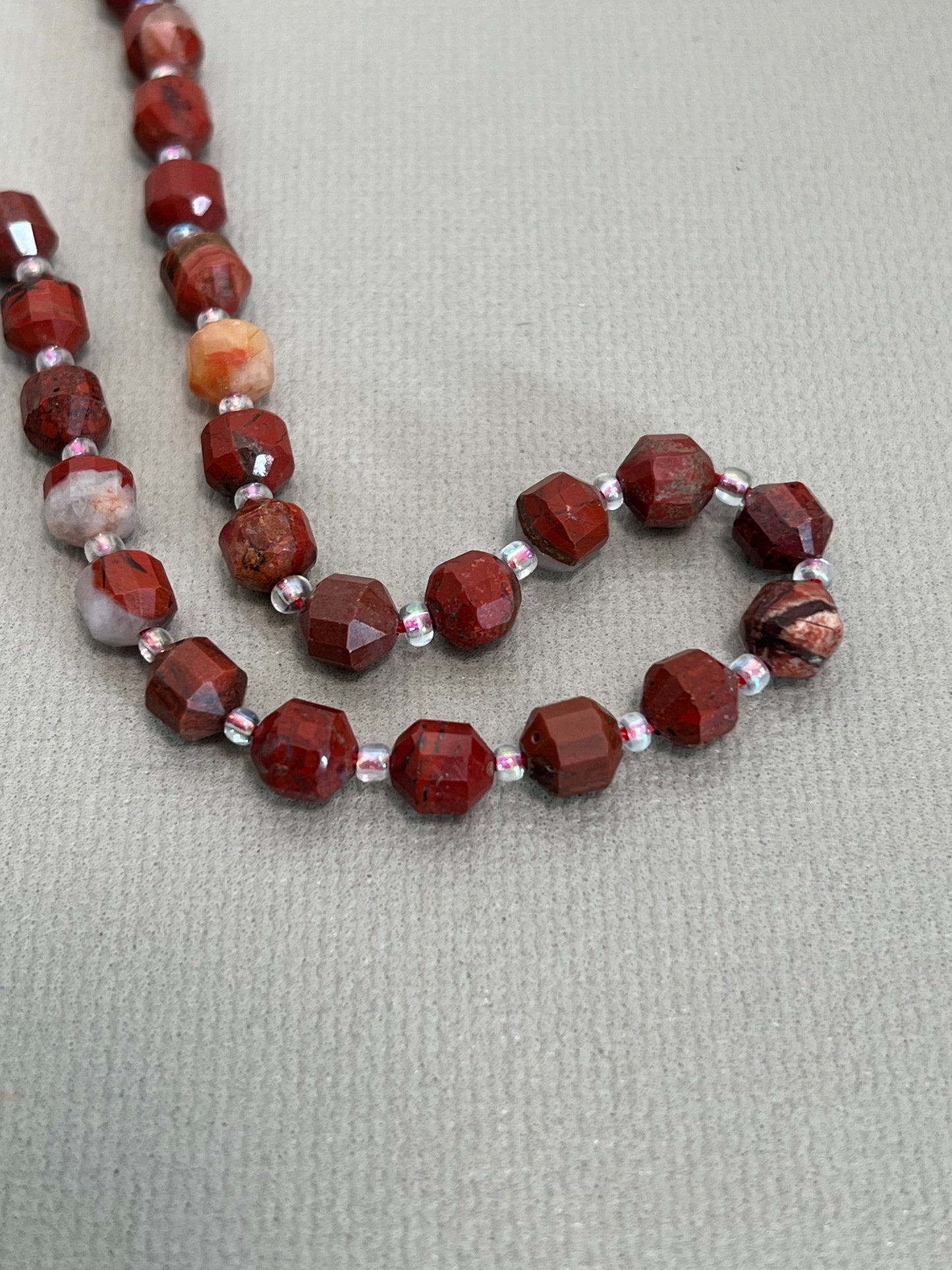 8mm Tubular Faceted Gemstone Strand (22704)