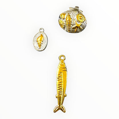 SS Dual Tone Summer Pendants (Qty 1)