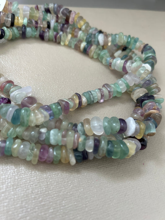 5-10mm Fluorite Chips Strand